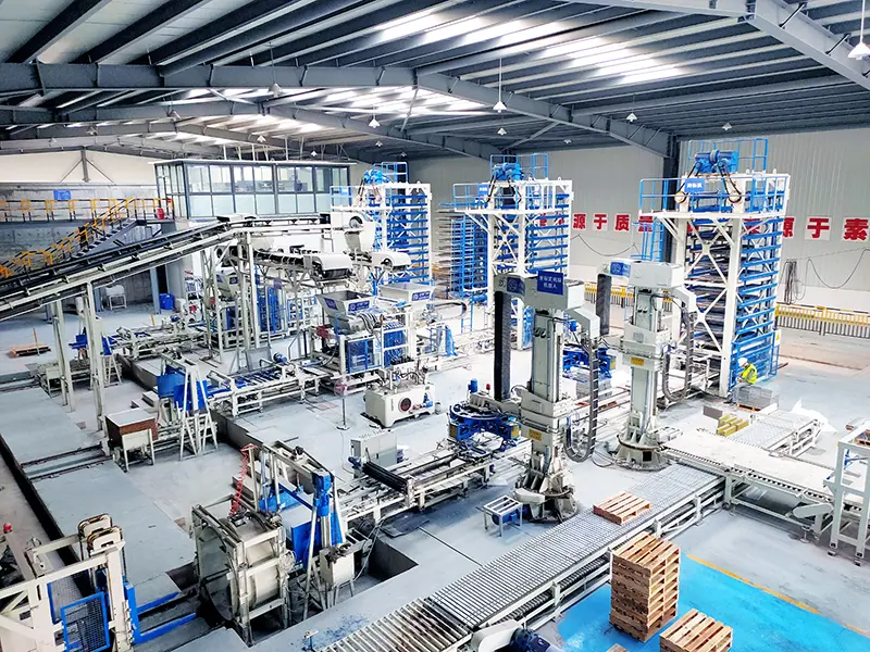 Linea di produzione di mattoni permeabili