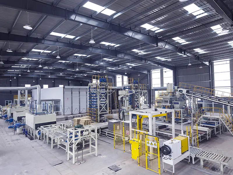 Linea di produzione di cordoli